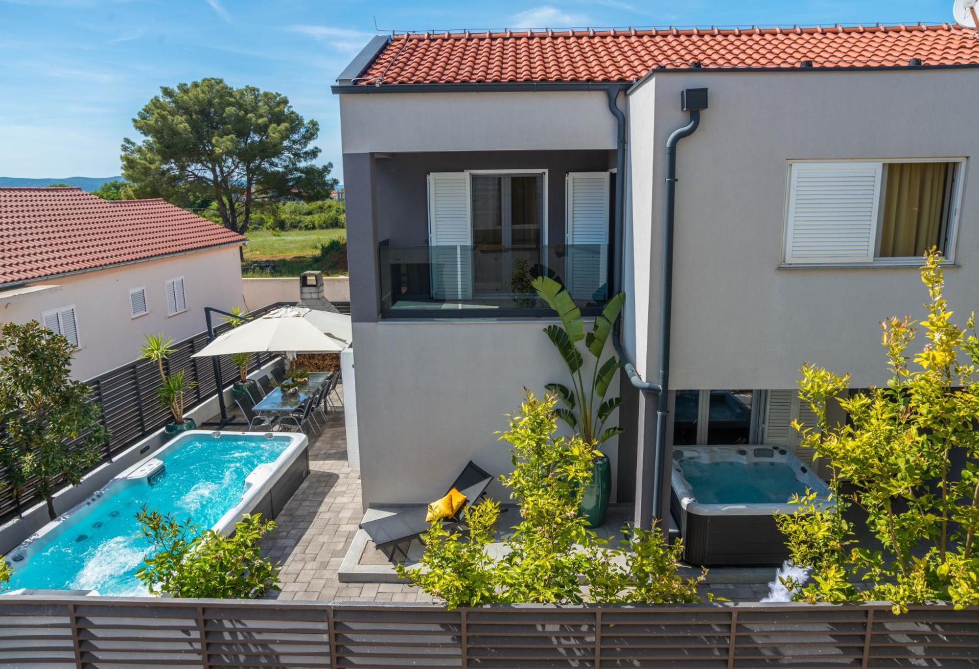 Apartament House With Pool Ledenko Biograd Na Moru Zewnętrze zdjęcie